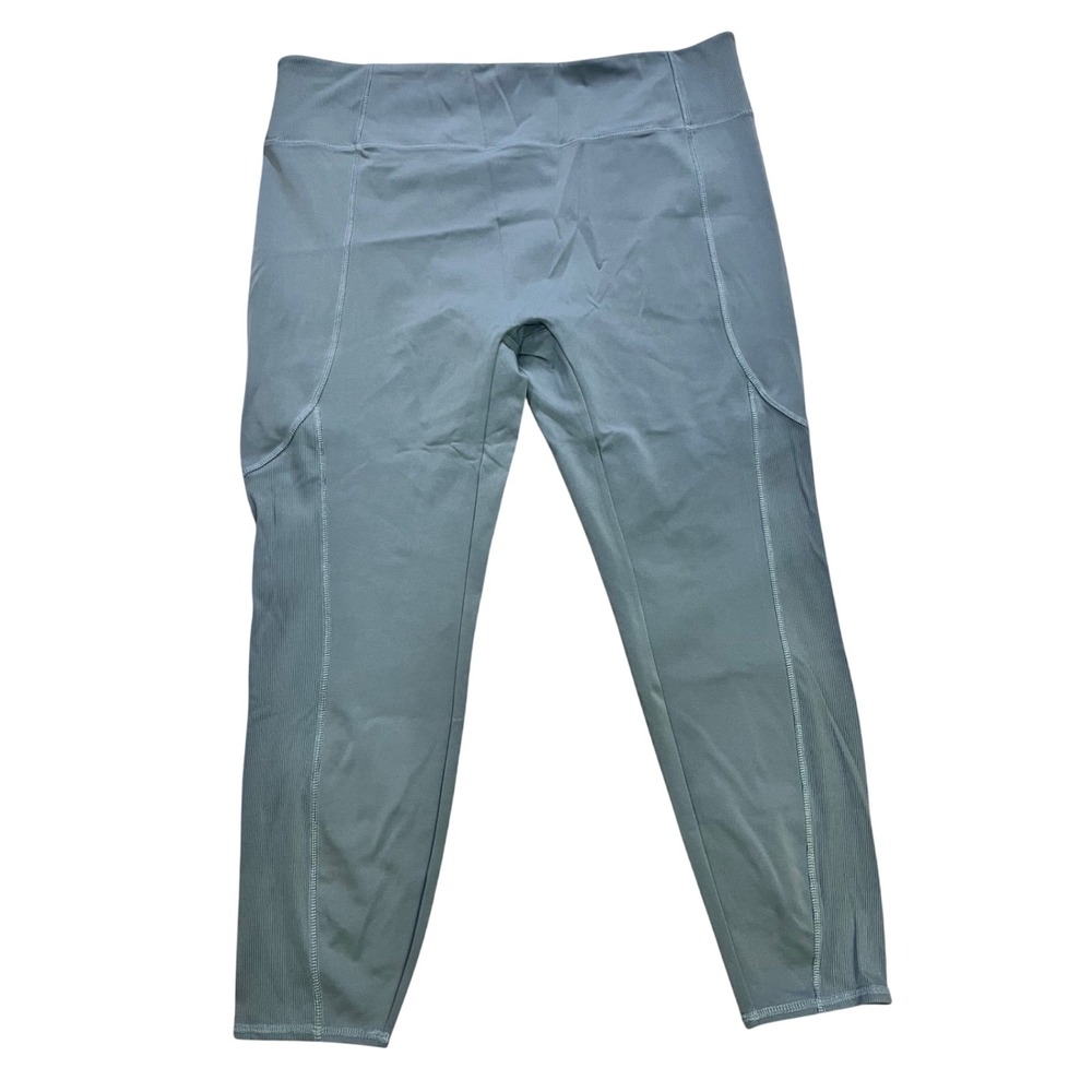 Zuda Workout‎ Leggings Capri Athleisure Dusty Blue Size 2X Athletic